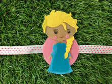 Load image into Gallery viewer, Princess with Long Hair | Handmade Magnetic Felt Rakhi
