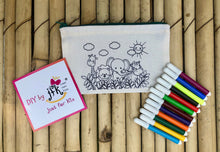 Load image into Gallery viewer, DIY Stationary Pouch Kit | Many Themes |  Colour-it-Yourself
