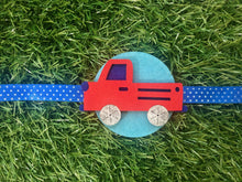 Load image into Gallery viewer, Red Pickup Truck | Handmade Magnetic Felt Rakhi
