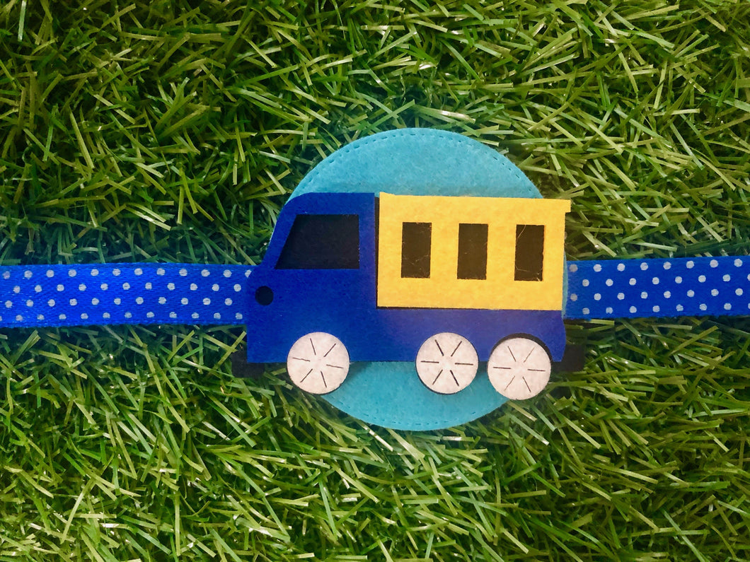 Blue Truck | Handmade Magnetic Felt Rakhi